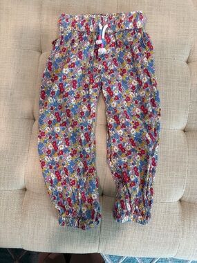 Mini Boden Floral Elastic Waist Jogger Pants
